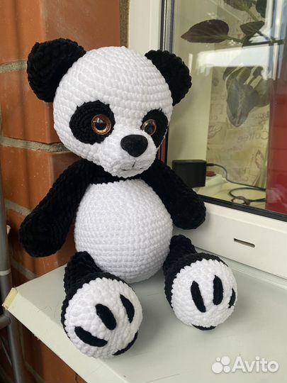 Панда амигуруми вязаная