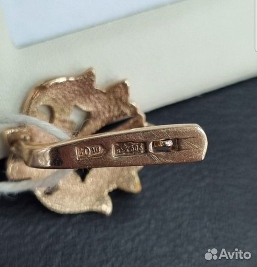 Золотые серьги СССР 585