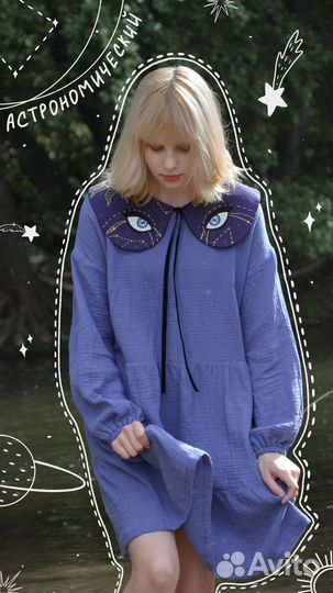 Воротник с вышивкой