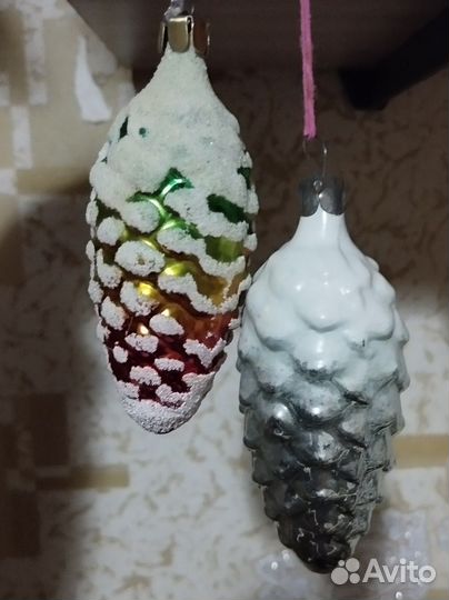 Елочные игрушки СССР стеклянные