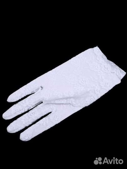 Новые белые перчатки женские