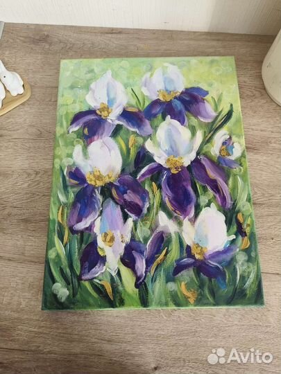 Картина маслом с цветами