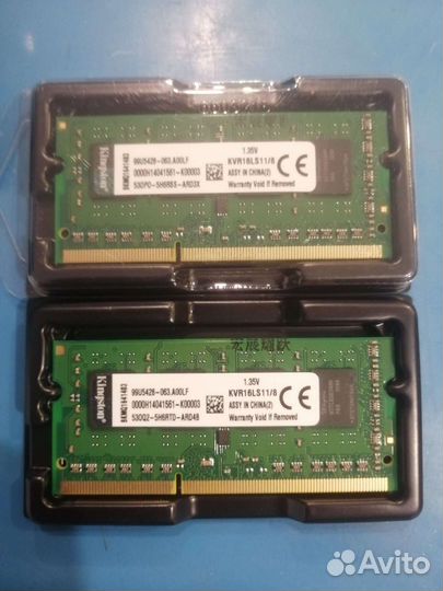 Оперативная память sodimm DDR3L 8Gb для ноутбука