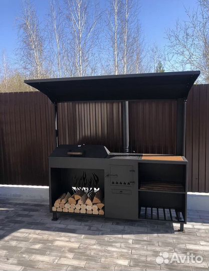 Мангал с крышей