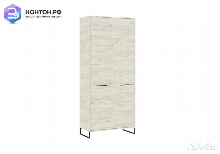 Шкаф с выдвижной штангой Лофт шк-003 дуб крафт бел