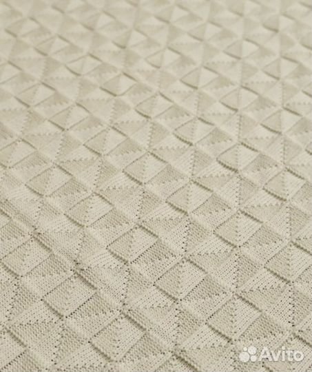 Вязаный плед из хлопка