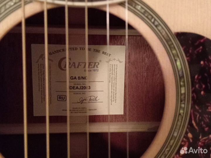 Акустическая гитара crafter ga-8/nc