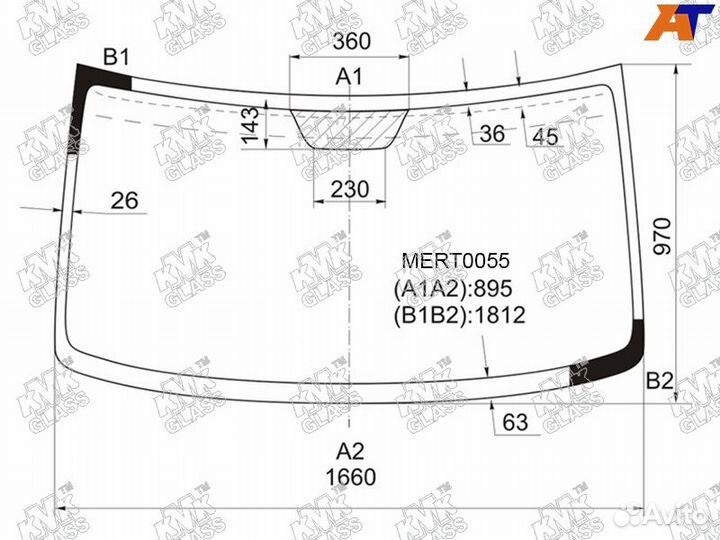 Лобовое стекло на Mersedes Sprinter Classic