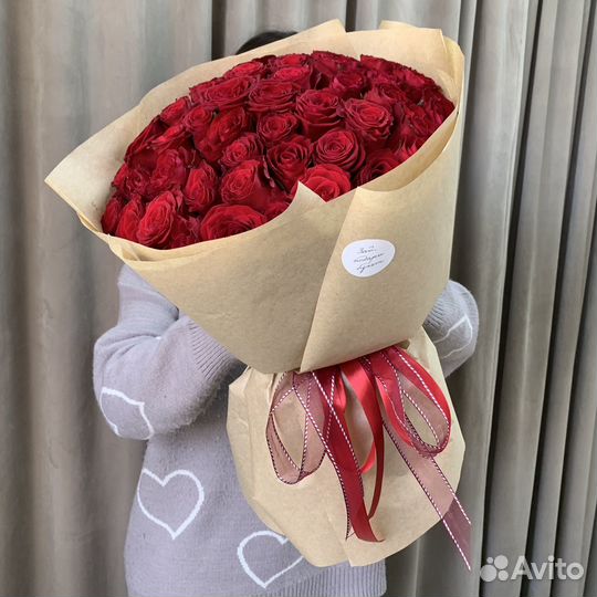 Букет из 45 красных роз