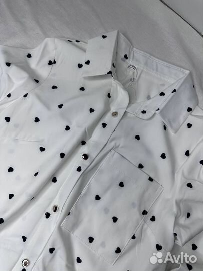 Рубашка бедая в сердечко 42