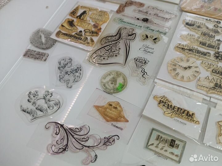 Бронь-Штампы для скрапбукинга + стразы в боксе