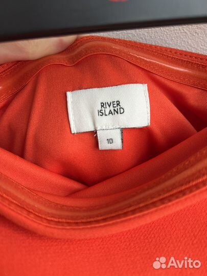 Платье коктейльное морковное 42-44