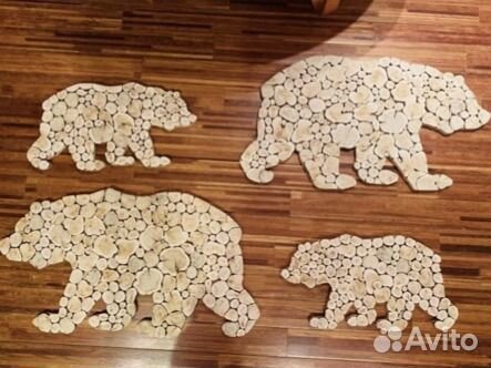 Панно из можжевельника Медведь