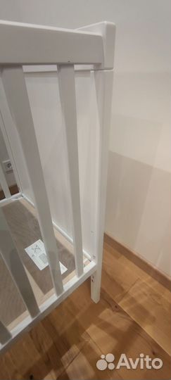 Кроватка икеа сундвик, классическая, белый