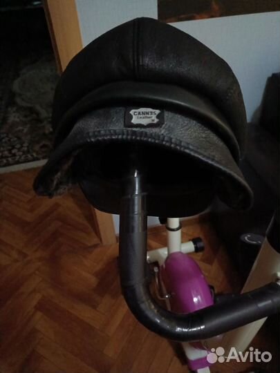 Мужская кожаная кепка осенне-зимняя