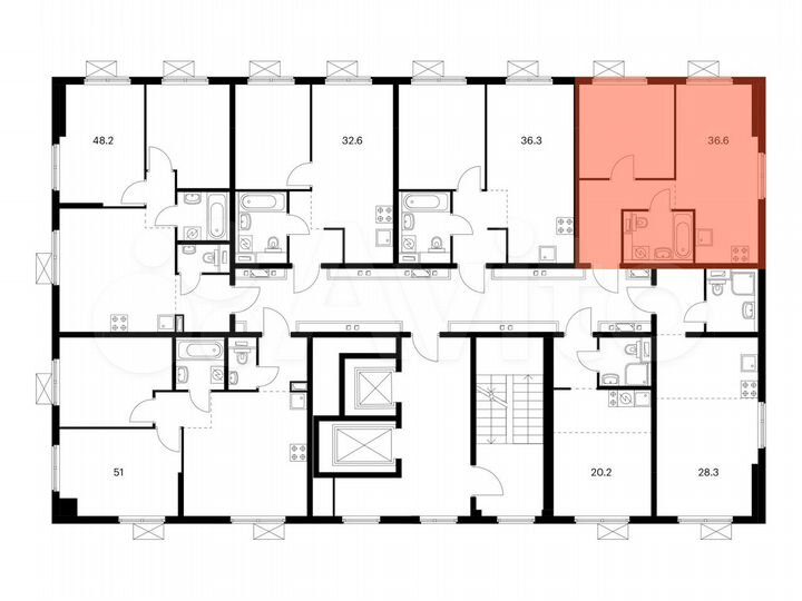 1-к. квартира, 36,6 м², 15/17 эт.