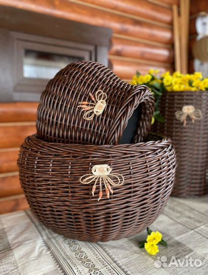 Кашпо из ротанга