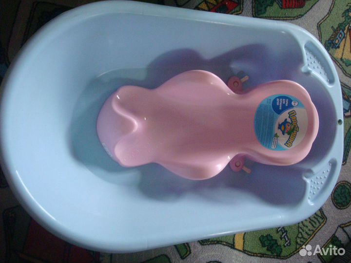 Горка для купания, розовая