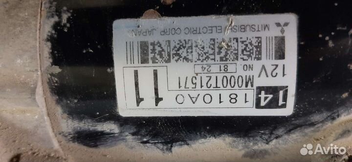 Стартер на mitsubishi lancer 10