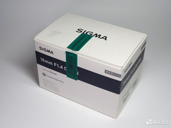 Объектив Sigma 16mm 1.4 DC DN для Canon EF-M