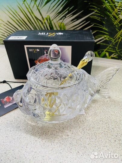 Икорница рыбка с ложкой новая