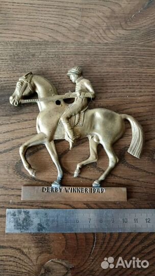 Плакетка наградная. Дерби 1949год. Конь. Бронза