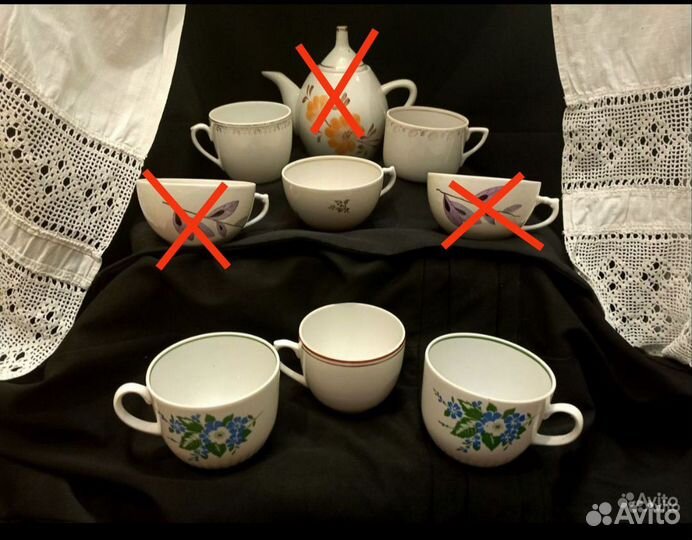 Чашки СССР Дулёво Вербилки Песочное