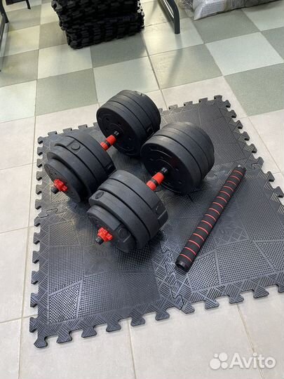 Гантели разборные 40 кг(набор 2х20 кг)с проставкой