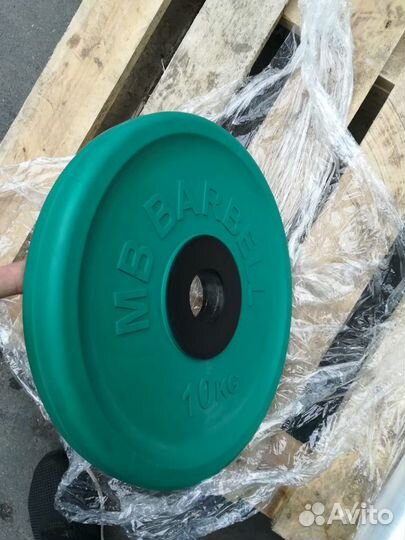 Диски Евро-классик Цветные MB Barbell блины Новые