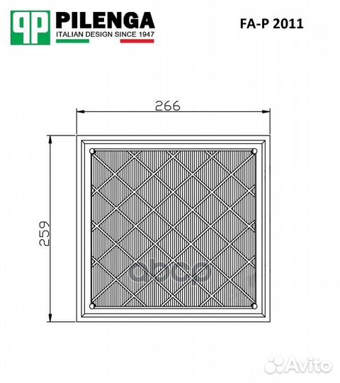 Фильтр воздушный cruze, astra, zafira FA-P2011