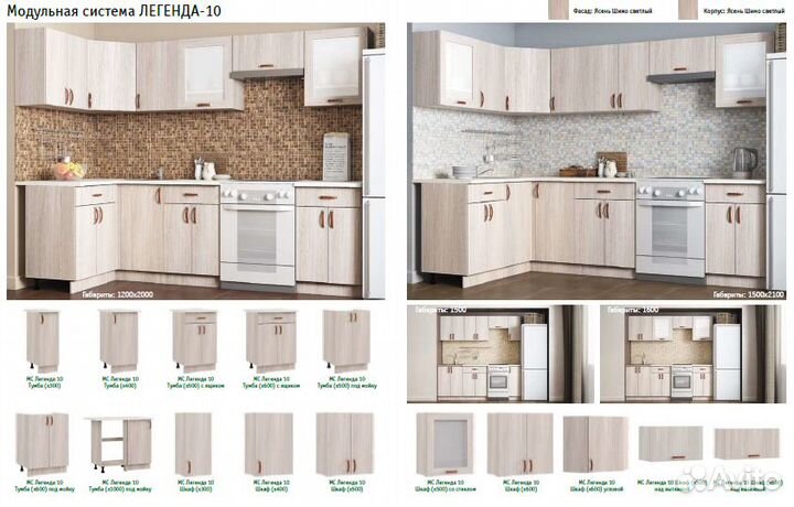 Модули кухонные (в.м)