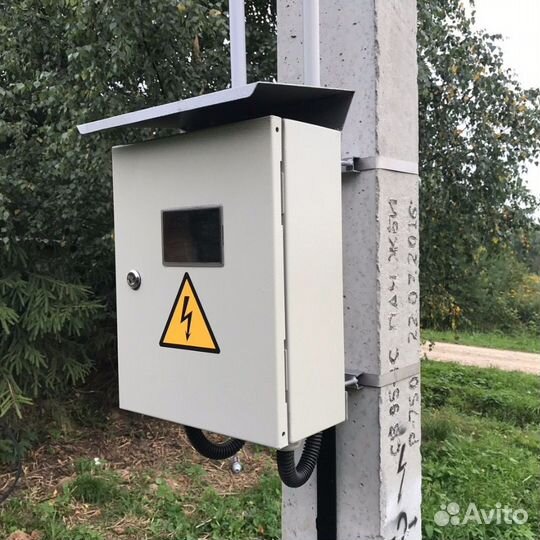 Установка столба опоры лэп подключение 220в 380в