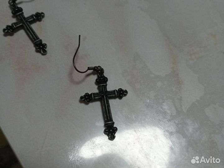 Сережаи y2k готические неформальный кресты
