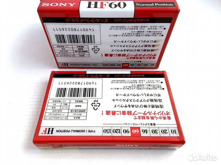 Аудиокассеты кассеты Sony HF 60 - 1995 г
