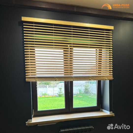 Деревянные жалюзи сосна бамбук