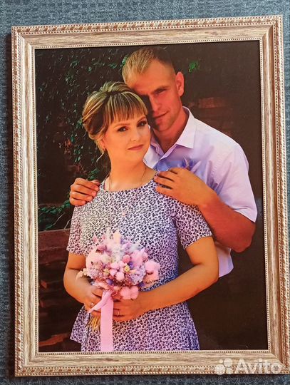 Портрет по фото на дереве Подарок