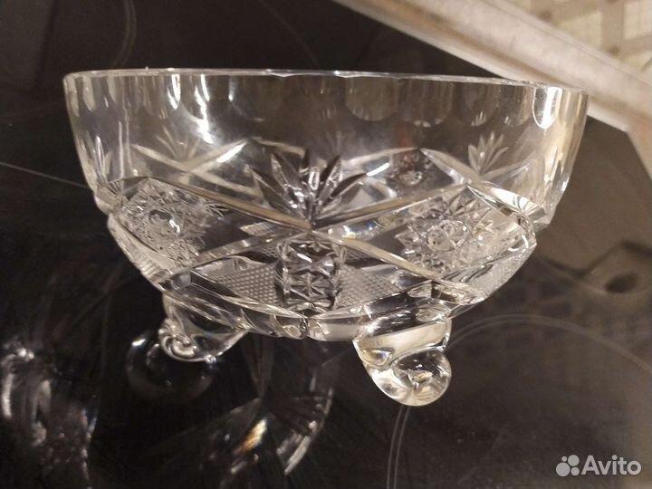 Салатник вазочка конфетница хрусталь СССР