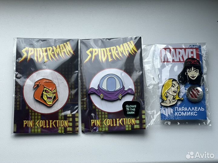 Металлический пин значок Человек паук marvel