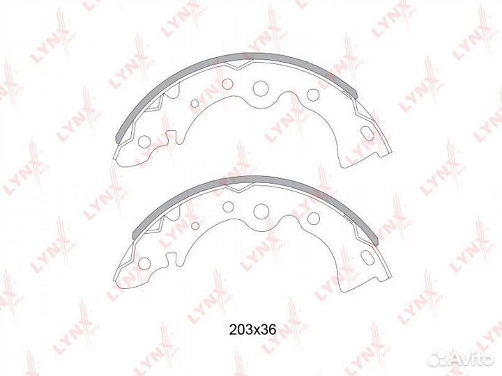 Колодки тормозные барабанные зад