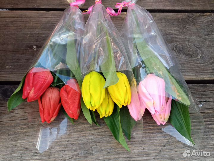 Букеты тюльпанов из мыла