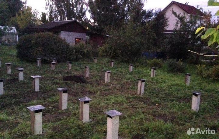 Фундамент на жб сваях под ключ / Жб сваи