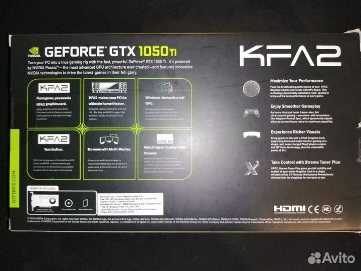 KFA2 GeForce GTX 1050 Ti 1-Click OC 4GB