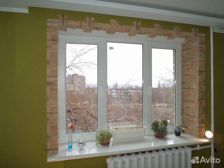 Окно пластиковое трехстворчатое