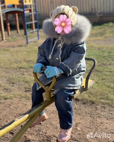 Парка джинсовая