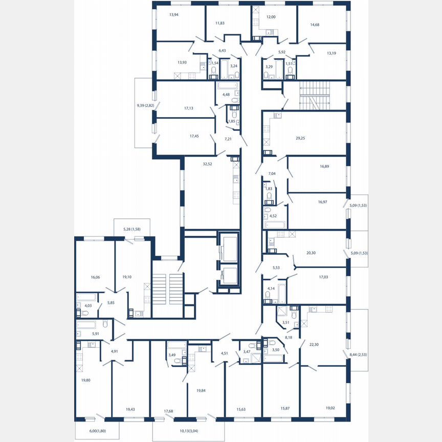 2-к. апартаменты, 46,6 м², 2/5 эт.