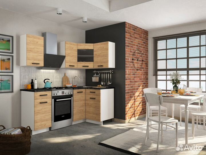 Кухня угловая Алиса крафт 2,5м