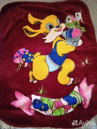 Плед детский плюшевый