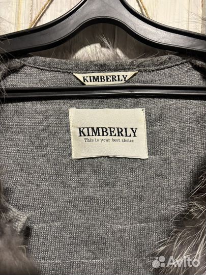 Шуба на трикотаже из чернобурки