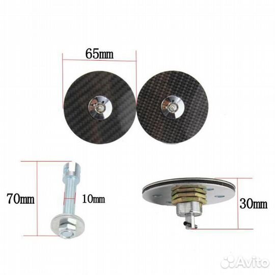 Замки капота - (с ключом) (Серый)