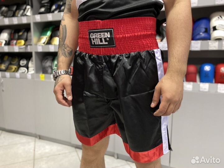 Боксерские шорты Green Hill Piper черно-красные